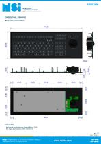 Backlit sealed keyboard with trackball - panel mount-2