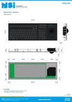 Backlit sealed keyboard with trackball - panel mount-3