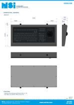 Backlit sealed keyboard with trackball - panel mount-4