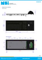 Backlit waterproof keyboard with E38 ergonomic trackball - Desktop-3