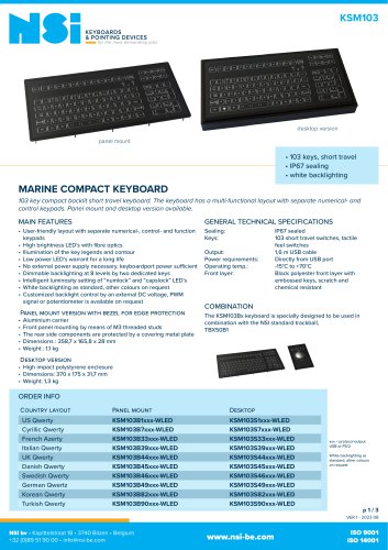  Compact LED backlit keyboard - desktop