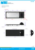Compact silicone rubber keyboard with ergonomic trackball - Panel mount-2