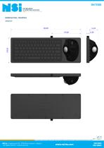 Compact silicone rubber keyboard with ergonomic trackball - Panel mount-3