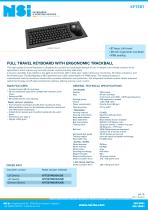 Full travel keyboard with ergonomic trackball-1