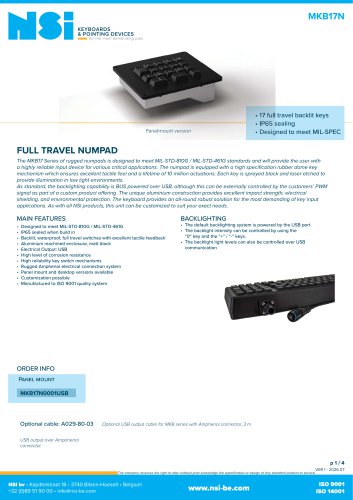 Full travel numpad