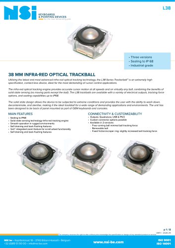 Infra-red 38 mm trackball