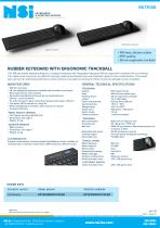 Silicone rubber keyboard with ergonomic trackball - Panel mount-1