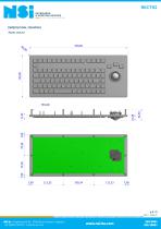 Silicone rubber keyboard with trackball - Panel mount-2