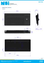 Silicone rubber keyboard with trackball - Panel mount-3