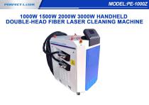 Perfect Laser - 1000W 1500W 2000W 3000W Handheld Double-head Fiber Laser Cleaning Machine PE-1000Z