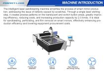 Perfect Laser - 120W 200W Multi-functional Automatic Large Format Precision LED Mirror Glass Laser Sandblasting Drilling Paint Removing Machine PEDB-190-2