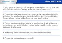 Perfect Laser - Multi_Cutting_Knifes Double Bridge Manual Glass Cutting Machine PEG-2520-3