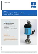 Quick-closing Valve for gaseous media - Type KVF (DIN)