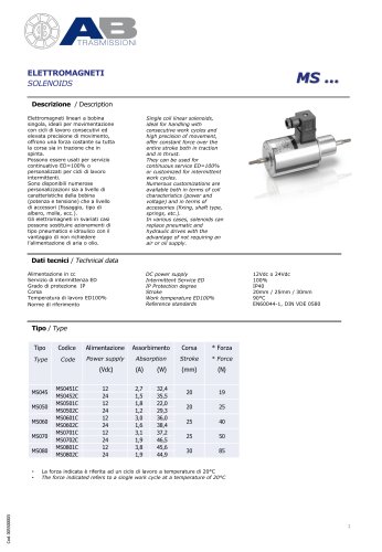All AB TRASMISSIONI SRL catalogs and technical brochures