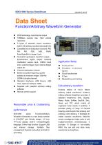 SIGLENT SDG1000 Series Datasheet | function/arbitrary waveform generator - 1