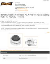 Nyflex® Type Coupling Hubs w/ Keyway - Metric - 1