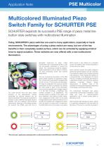 Multicolored Illuminated Piezo Switch Family for SCHURTER PSE - 1