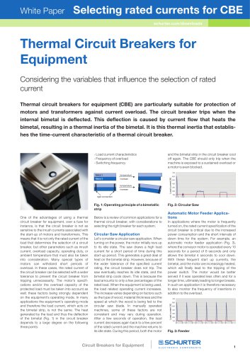 SCHURTER White Paper: Selecting rated currents for CBE