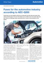 White Paper fuses for the automotive industry according to AEC-Q200-1