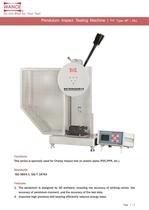 Pendulum impact tester for plastic pipe-1