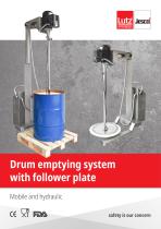 Drum emptying system with follower plate - 1