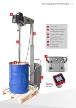 Drum emptying system with follower plate - 3