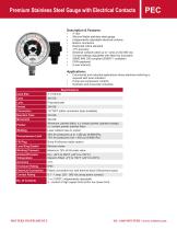 Premium Stainless Steel Gauge with Electrical Contacts