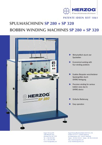 Bobbin winding machine type SP 280, semi-automatic