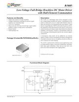 A1441 Low-Voltage Full-Bridge Brushless DC Motor Driver with Hall Element Commutation - 2