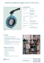 CENTRE FLANGED BUTTERFLY VALVE TYPE M 015-A