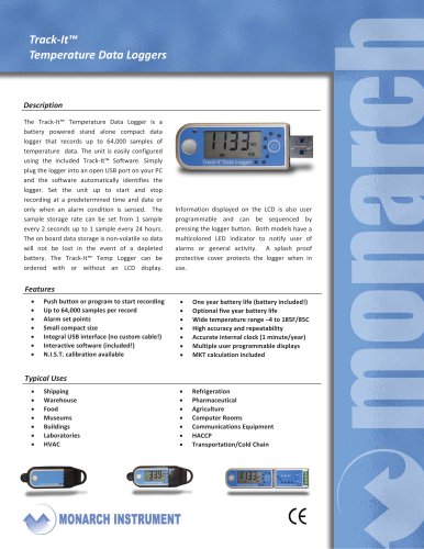 Track-It™ Temperature Data Logger with Display