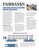 2000 SERIES AND FULLY ELECTRONIC RAILROAD TRACK SCALES - 2