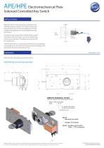 APE/HPE Electromechanical Plate Solenoid Controlled Key Switch - 3