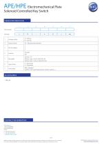 APE/HPE Electromechanical Plate Solenoid Controlled Key Switch - 5