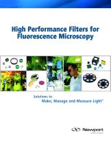 High Performance Filters for Fluorescence Microscopy - 1