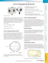 Oriel Integrating Spheres - 1