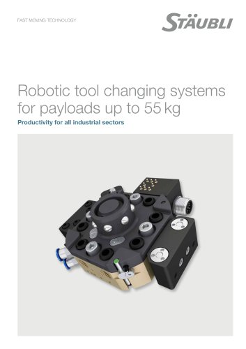 Robotic tool changing systems for payloads up to 55 kg