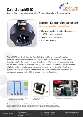 Industry spectrophotometer with thermochromism compensation sph9i -TC