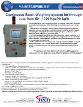 CONTINUOUS BATCH WEIGHTING /CONTROLLO PRODUZIONE IN CONTINUO - 2