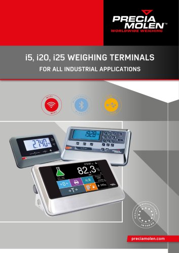 i5, i20, i25 WEIGHING TERMINALS FOR ALL INDUSTRIAL APPLICATIONS