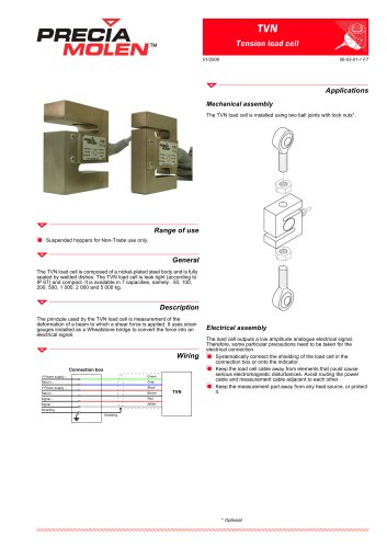 Tension load cell TVN &ndash; From 50 to 5000 kg