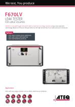 LEAK TESTER FOR LARGE VOLUMES | F670LV