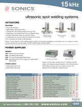 ultrasonics spot welding systems 15 kHz - 1