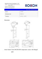 Form B/BUZ RTD temperature sensor with flange connection -TM1505 - 2