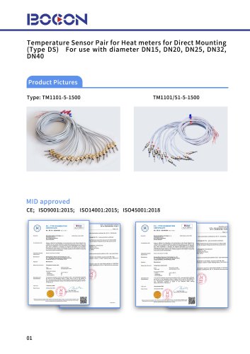 MID approved temperature sensor for household metering