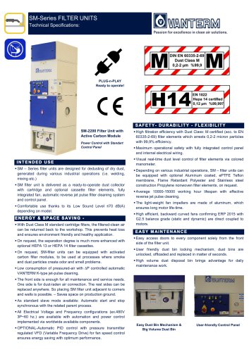 SM-Series FILTER UNITS