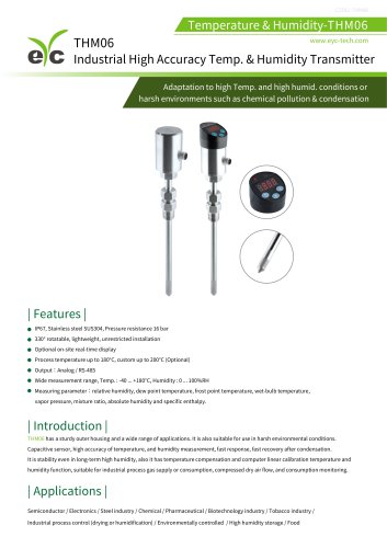 eyc-tech THM06 Industrial Temperature and Humidity Transmitter