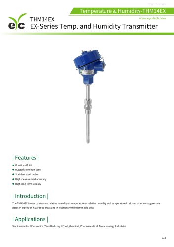 eyc-tech THM14EX EX-Series Temp. and Humidity Transmitter