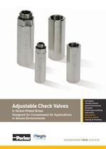 Parker Legris - Adjustable Check Valves in Nickel-Plated Brass