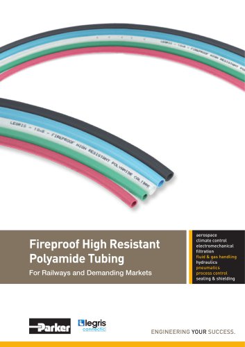 Parker Legris - Fireproof High Resistant Polyamide Tubing For Railways and Demanding Markets